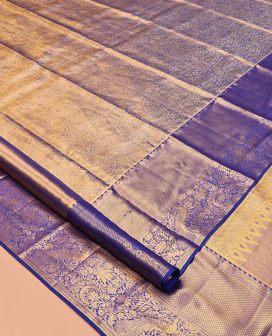 Blue Kanchipuram Tissue Silk Saree