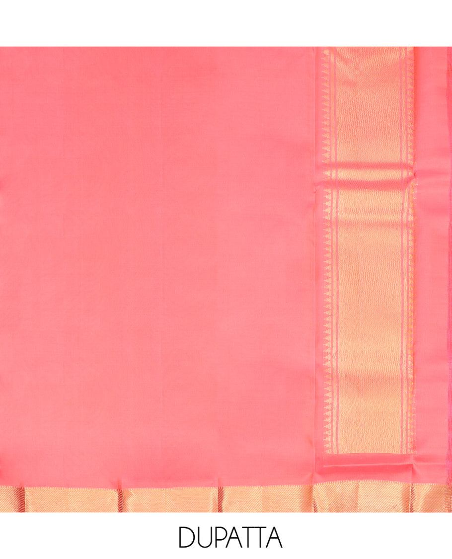 Purple Pure Silk Half-Saree