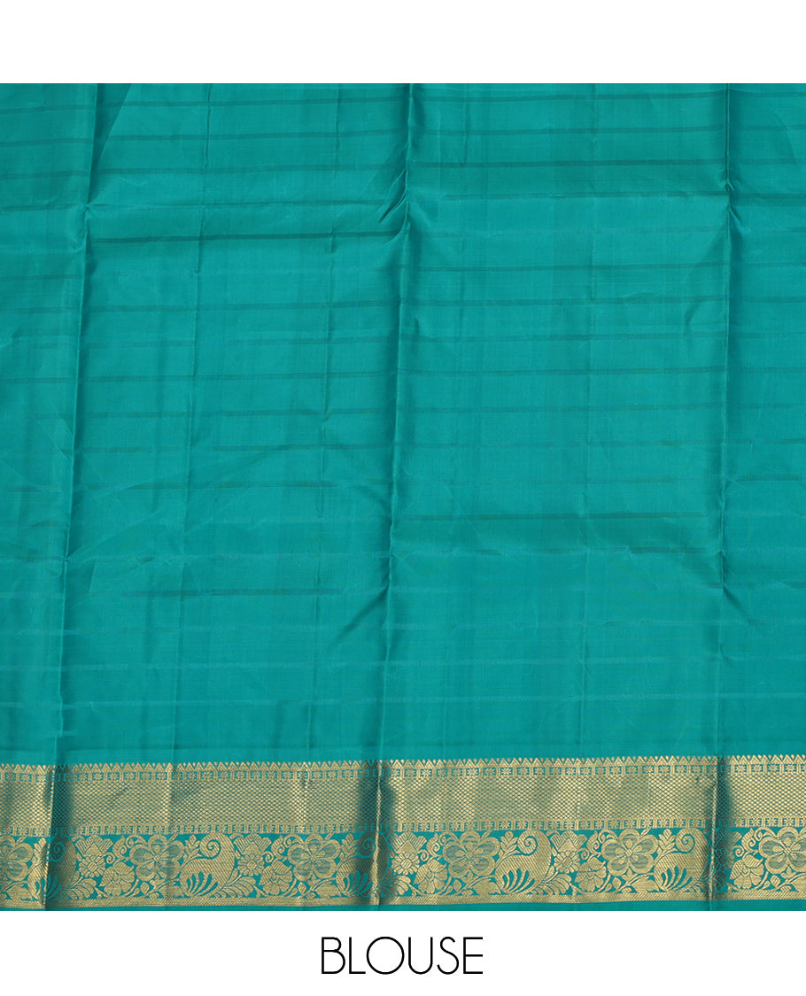 Pink Pure Silk Navarathna Pavadai Material Set