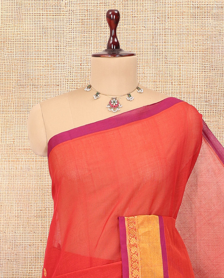 Red Venkatagiri Cotton Saree