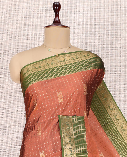Rust Budget Silk Saree