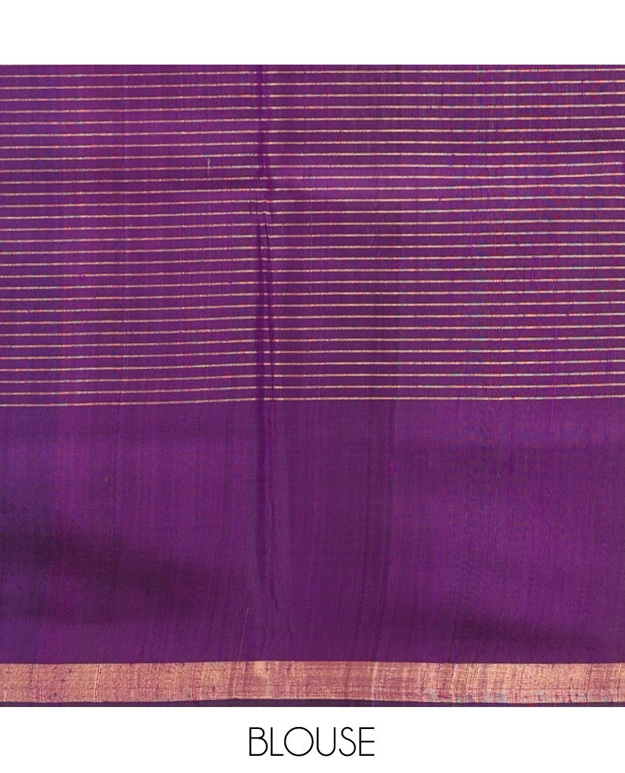 Violet Dupion Saree