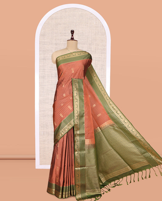 Rust Budget Silk Saree