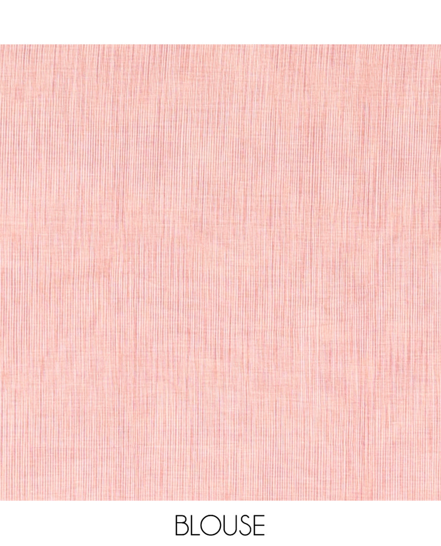Borderless Onion Pink Negamam Cotton Saree, Subtly Sparkled with Stripes, a Plain Pallu, and a Matching Blouse