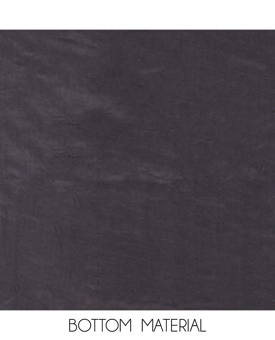 Black Material Chudidhar Set, Ornamented with an Floral Motifs Embroidered on its Vichitra Silk Top, Plain Santoon Bottom, and Vichitra Silk Dupatta of Leaf Motifs Embroidery