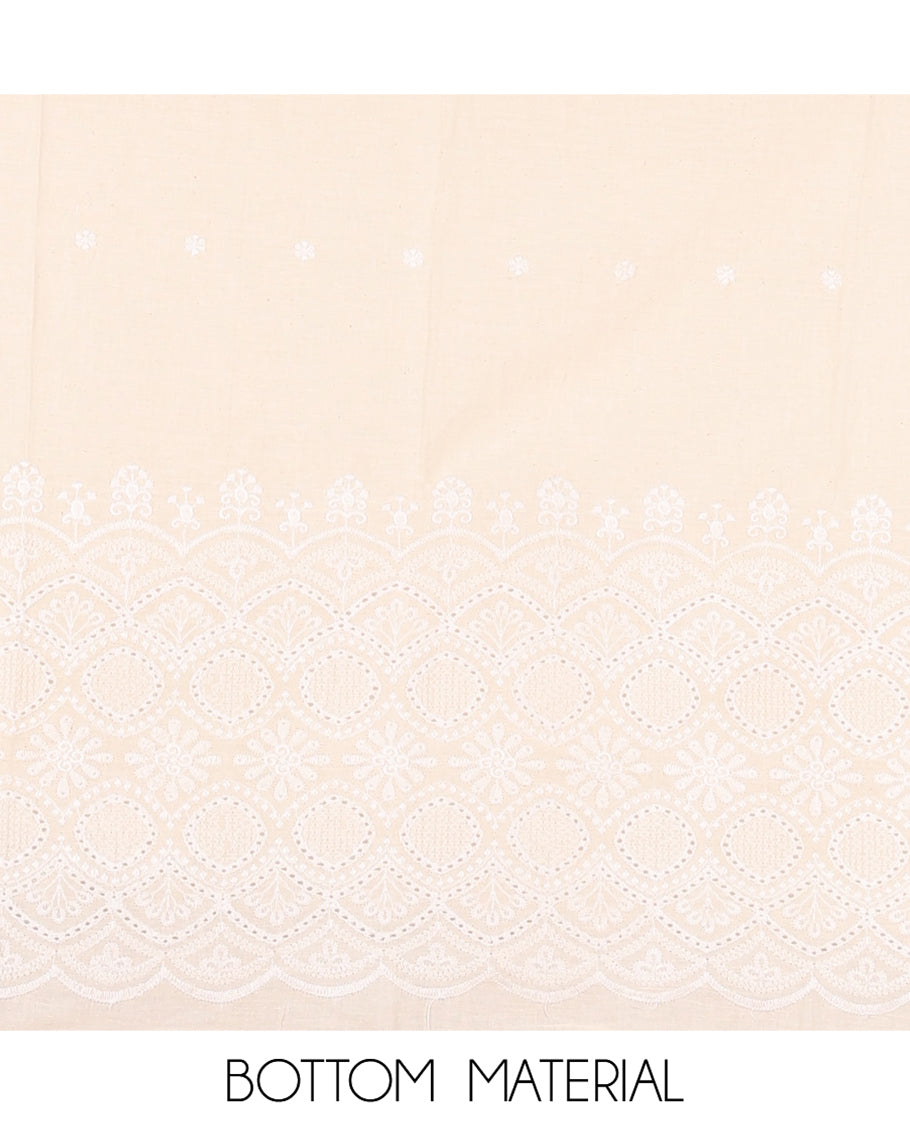 Red Cotton Material Chudidar, Floral Printed Hakoba Top, a Contrast Bottom, Print-Hakoba Dupatta