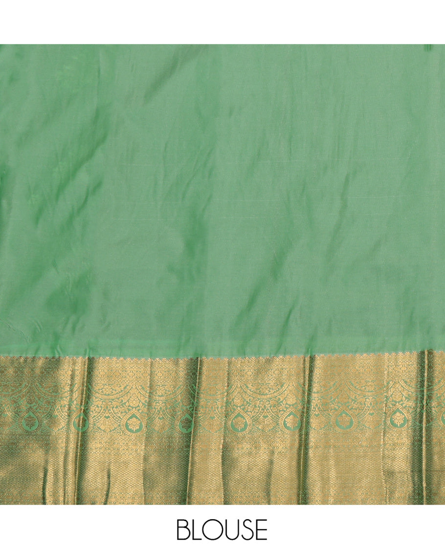 Maroon Budget Silk Saree, Woven with Zari Buttas, Complemented by a Contrast Traditional Zari Border, Intricate Pallu, and a Contrast Blouse