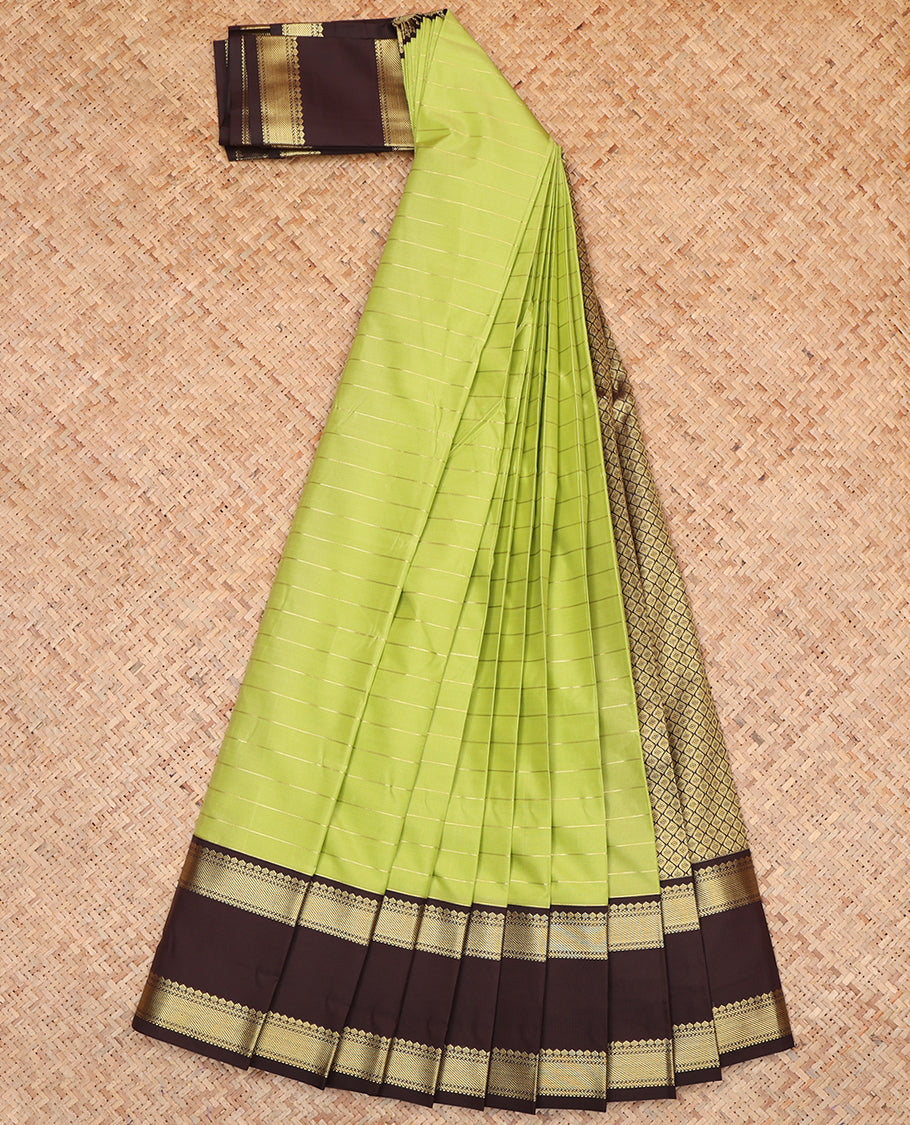 Parrot Green Budget Silk Saree