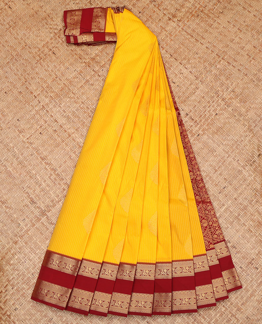 Yellow Budget Silk Saree