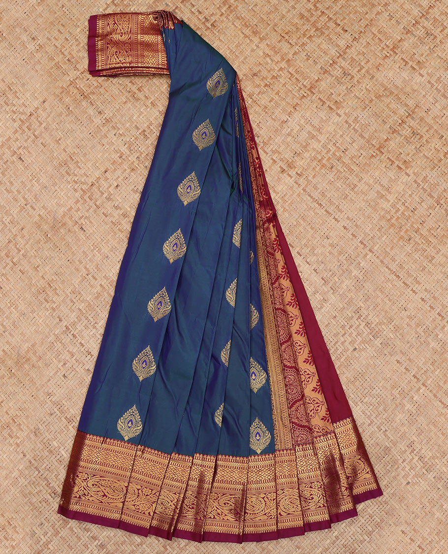 Blue Budget Silk Saree