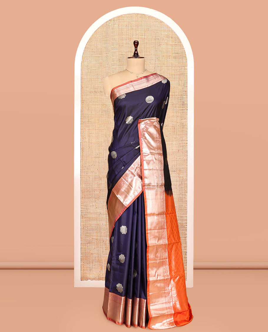 Blue Zari Buttas Gift Saree