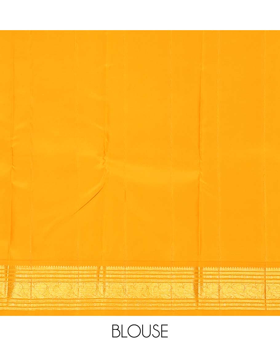 Purple peacock chakram buttas Bangalore silk saree, contrast temple traditional zari border, and pallu of traditional designs