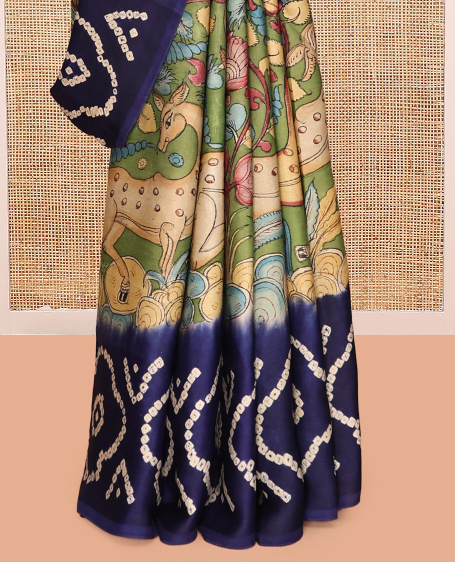 Green Modal Silk Saree