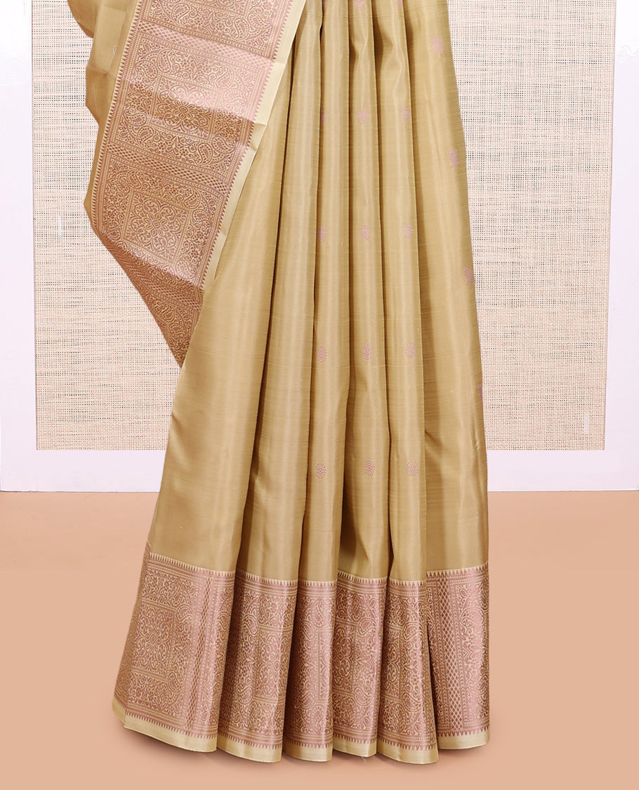 Sandal Kanchipuram Silk Saree