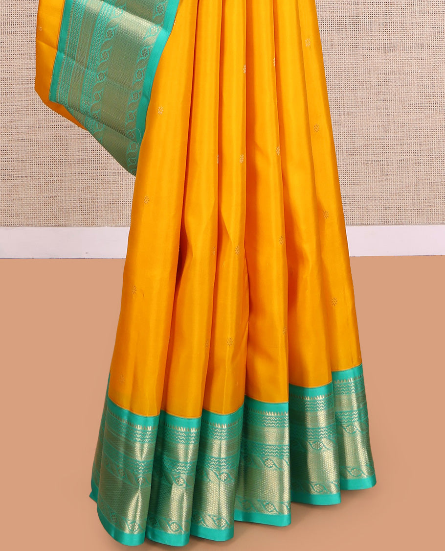 Yellow Kanchipuram Silk Saree