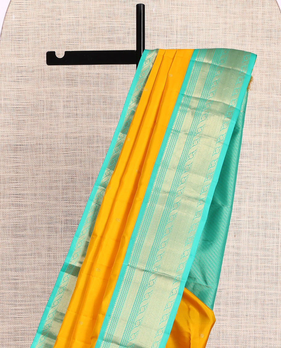 Yellow Kanchipuram Silk Saree