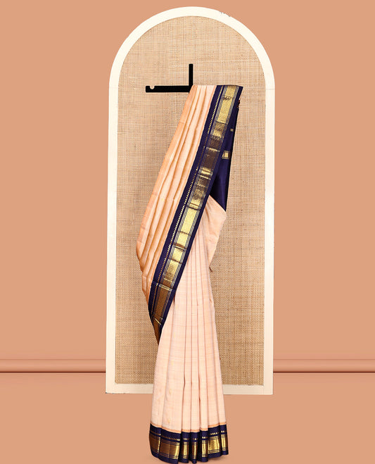 Light Sandal Kanchipuram Silk Saree