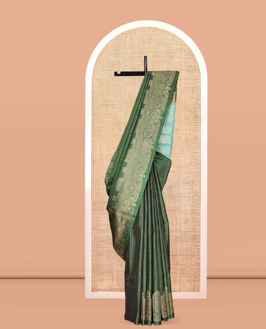 Green Mayuri Lite Silk Mix Saree