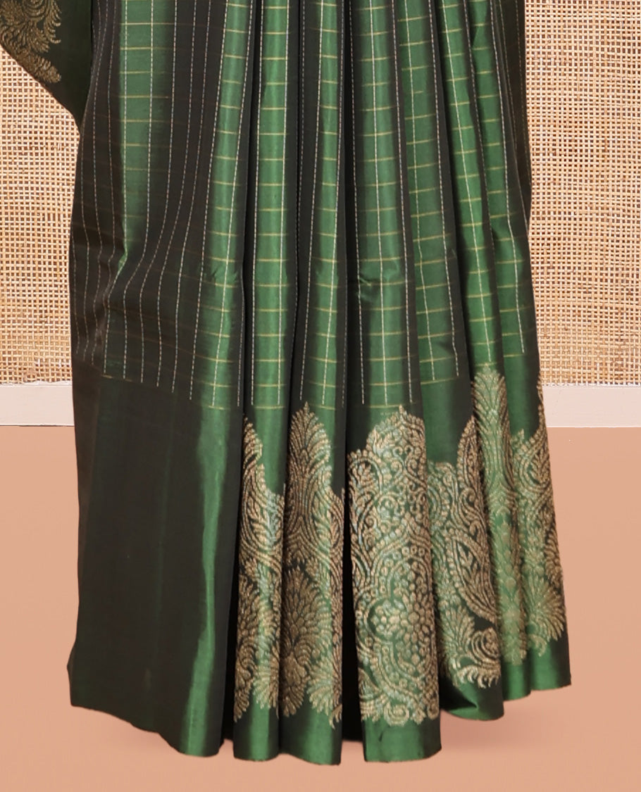 Green Mayuri Lite Silk Mix Saree
