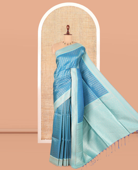 Blue Semi-Soft Silk Saree