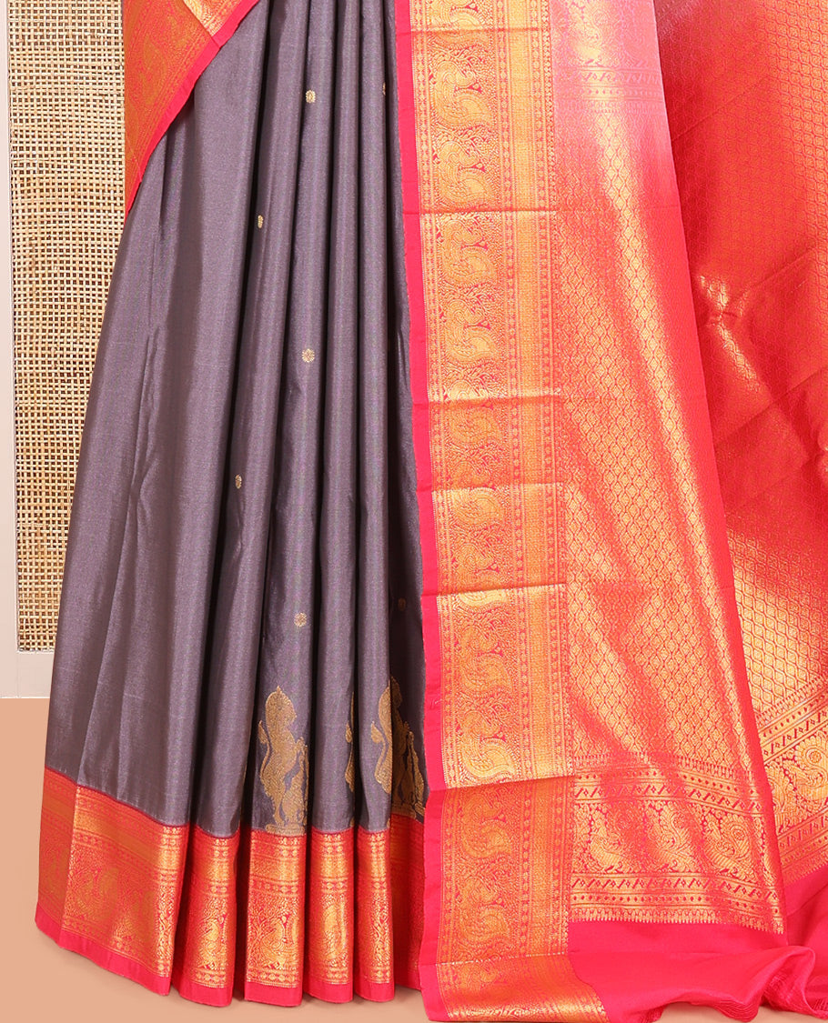 Grey Budget Silk Saree