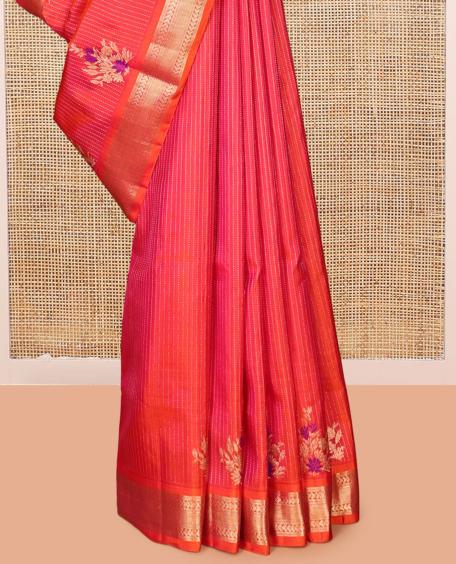 Pink Venkatagiri Silk Saree