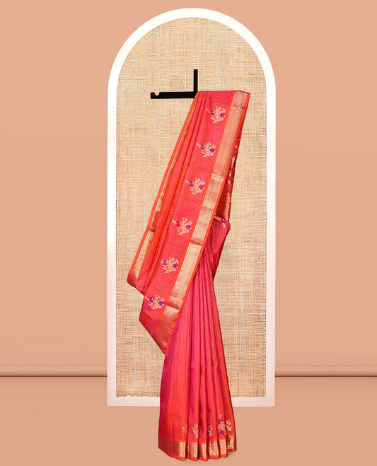Pink Venkatagiri Silk Saree