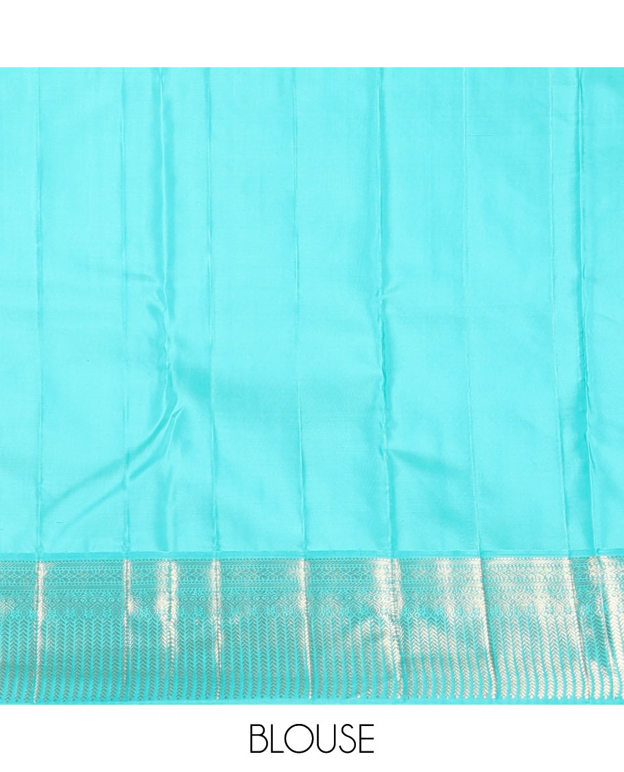 Yellow jacquard wedding silk saree, contrast zari border of muthu,banaras, manga & kathir designs & jaal pallu