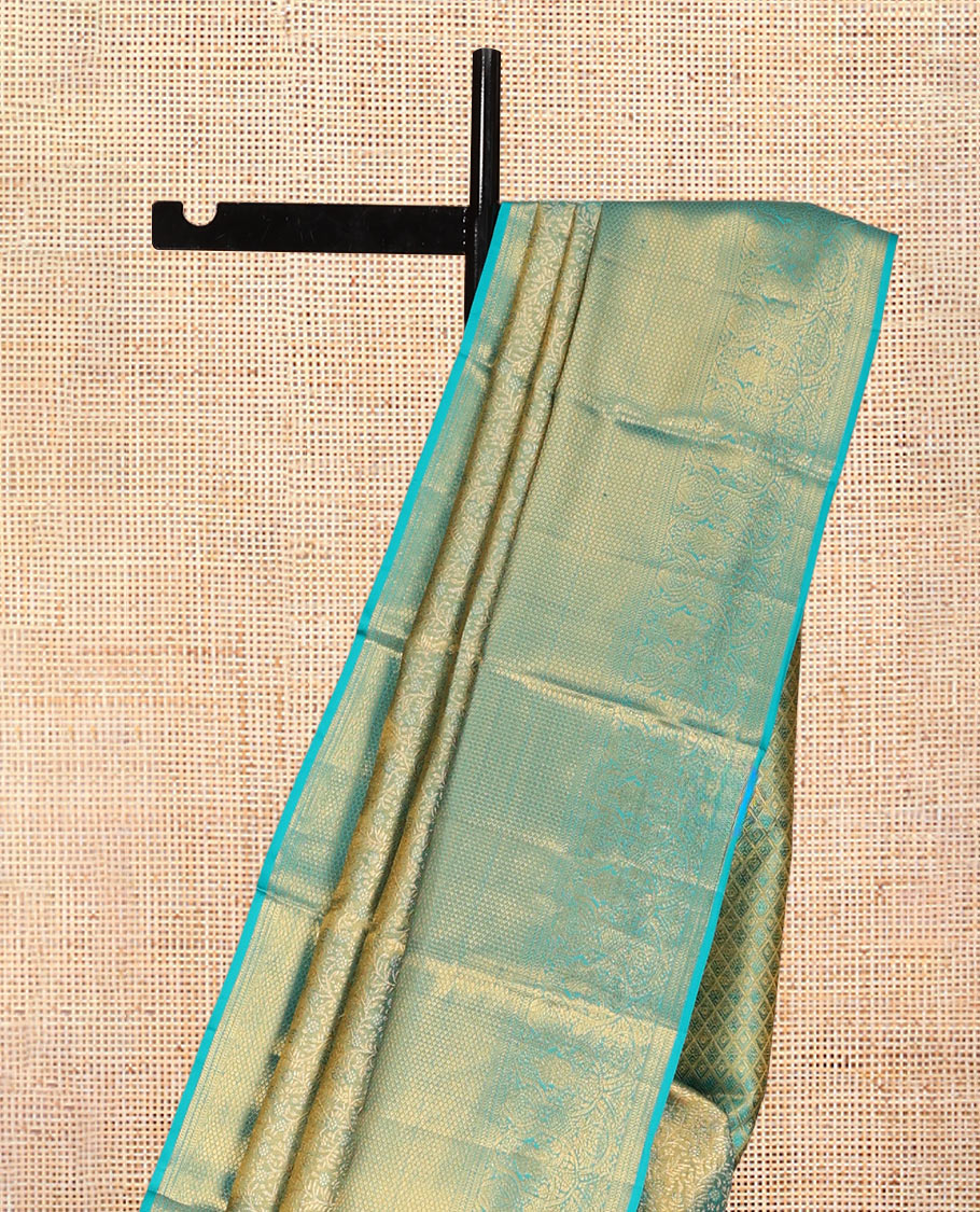 Blue Kanchipuram Tissue Silk Saree