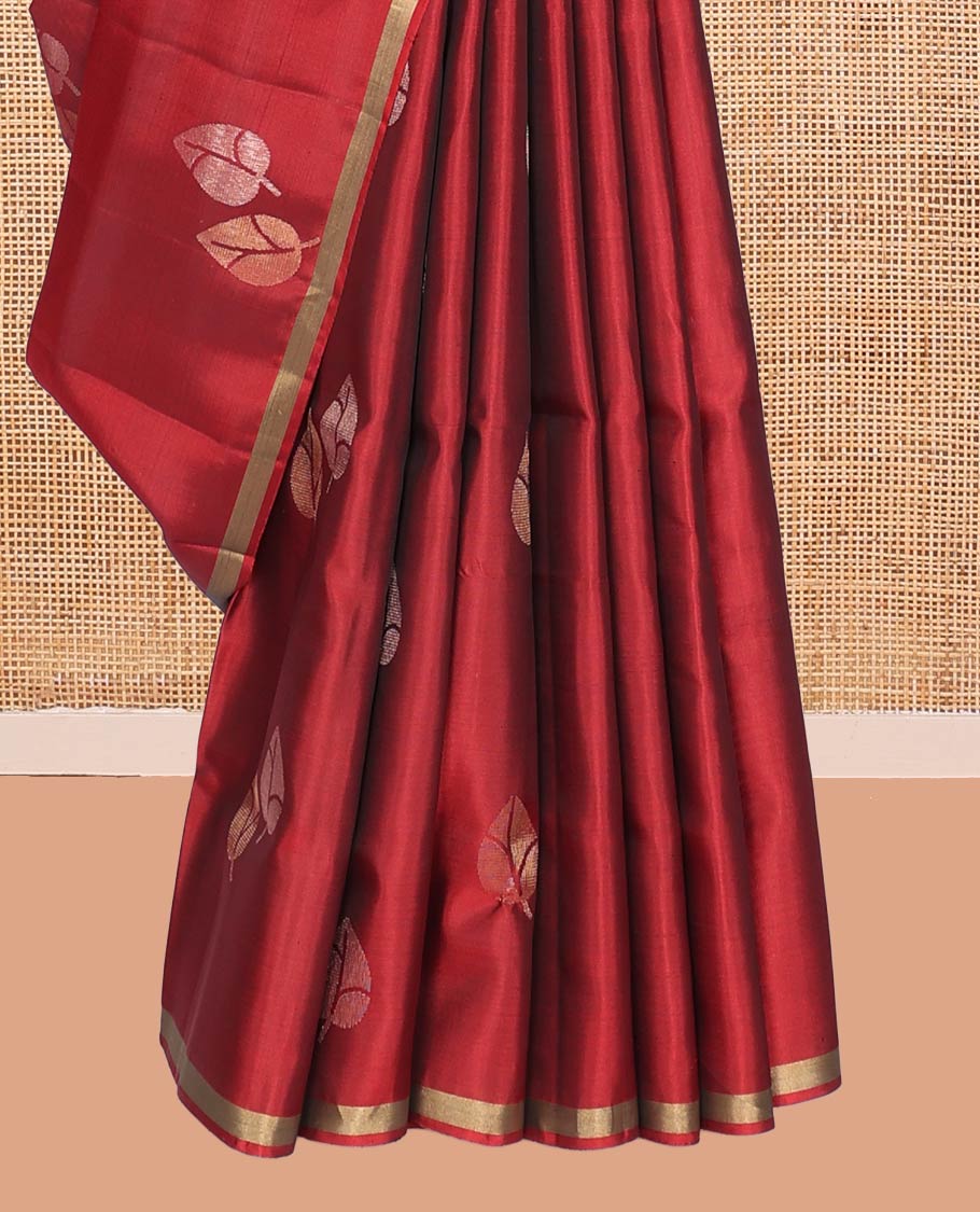 Red Mayuri Lite Silk Mix Saree