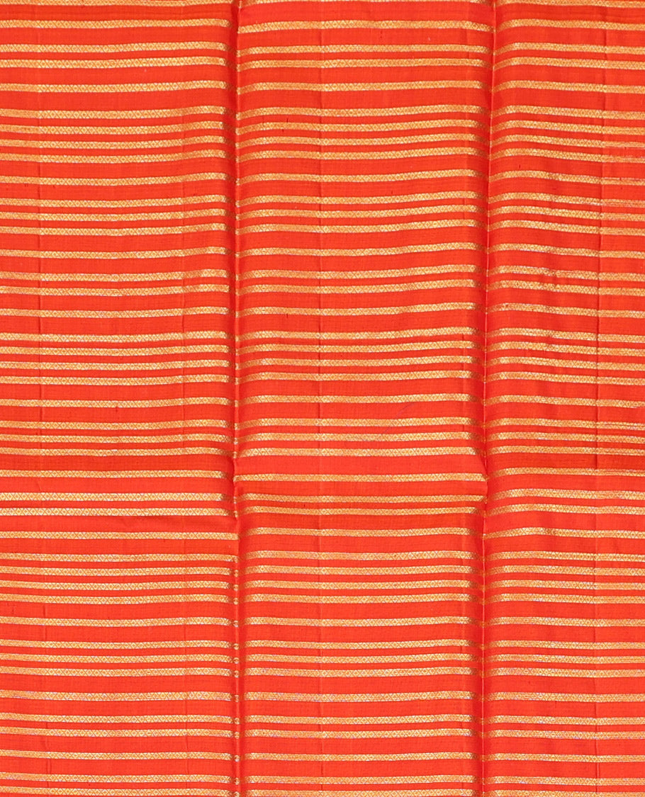 Orange Pure Silk Half-Saree