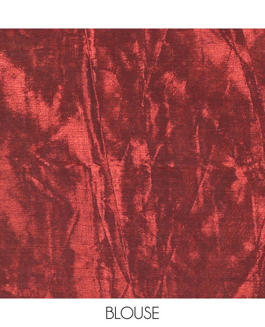 Borderless maroon sequins embroidered checked khadi tissue saree, self-pallu, and a plain matching blouse