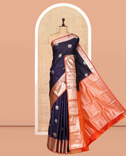 Blue Zari Buttas Gift Saree