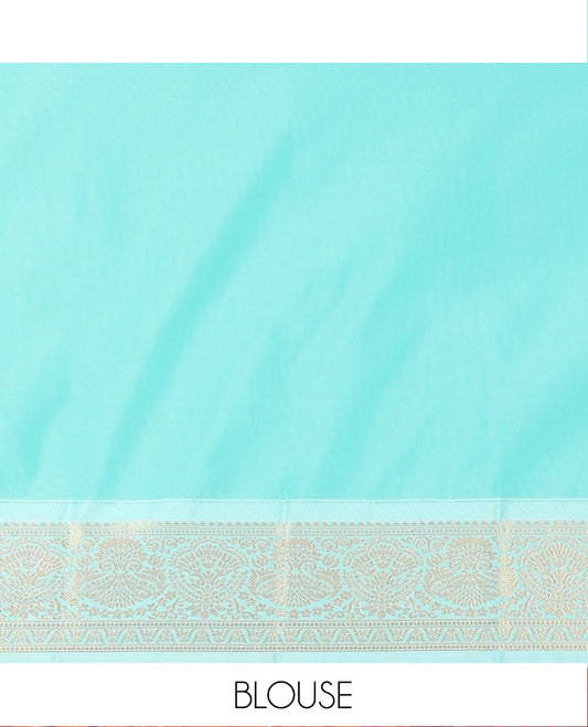 Brown Art Silk Material Half Saree Set, Delicately Woven with Zari Buttas and Stripes on Its Skirt, Complemented by Contrast Traditional Zari Design Border, Paired with a Contrast Blouse, and an Scallop Embroidered Dhavani