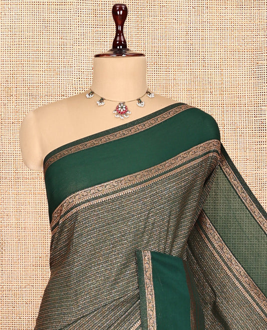 Green Fancy Crepe Saree