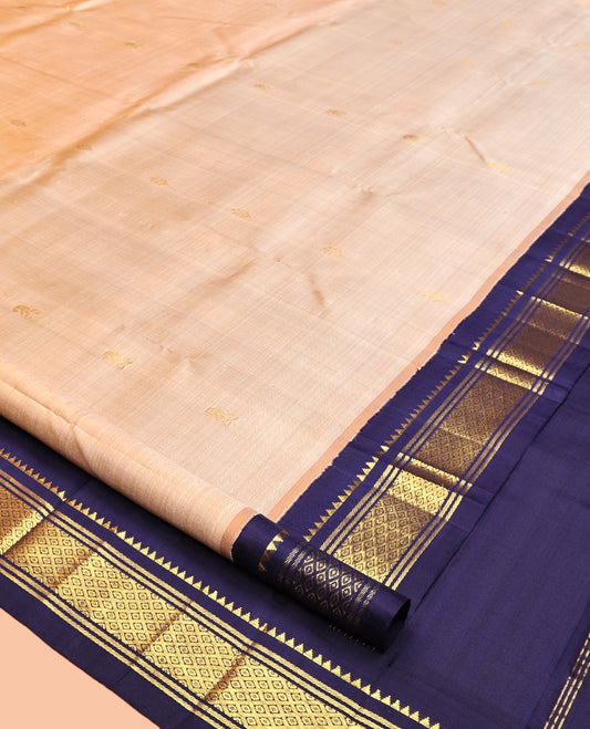 Light Sandal Kanchipuram Silk Saree