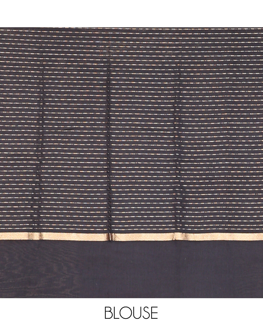 Black Assam Silk Saree