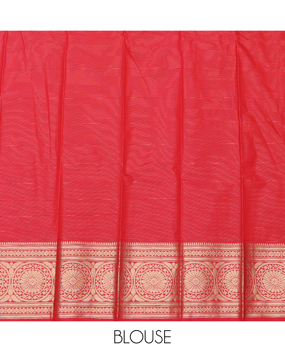 Green Traditional Zari Design Budget Silk Saree
