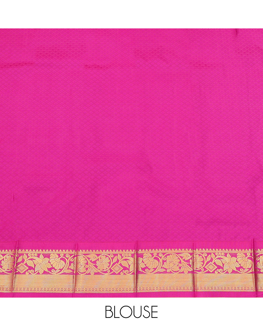 Blue Budget Silk Saree, Subtly Sparkled with Jaal Design on Its Body, Complemented by a Contrast Traditional Zari Design Border, Intricate Pallu, and Paired with a Contrast Blouse