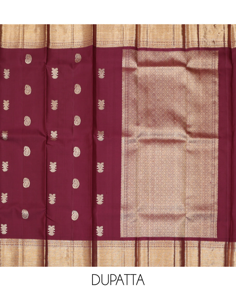 Orange Pure Silk Half-Saree