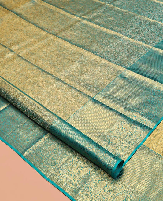 Blue Kanchipuram Tissue Silk Saree