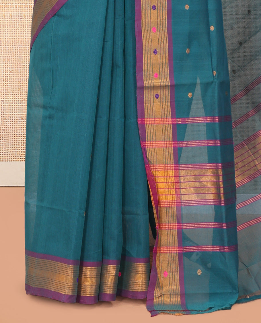 Blue Venkatagiri Cotton Saree