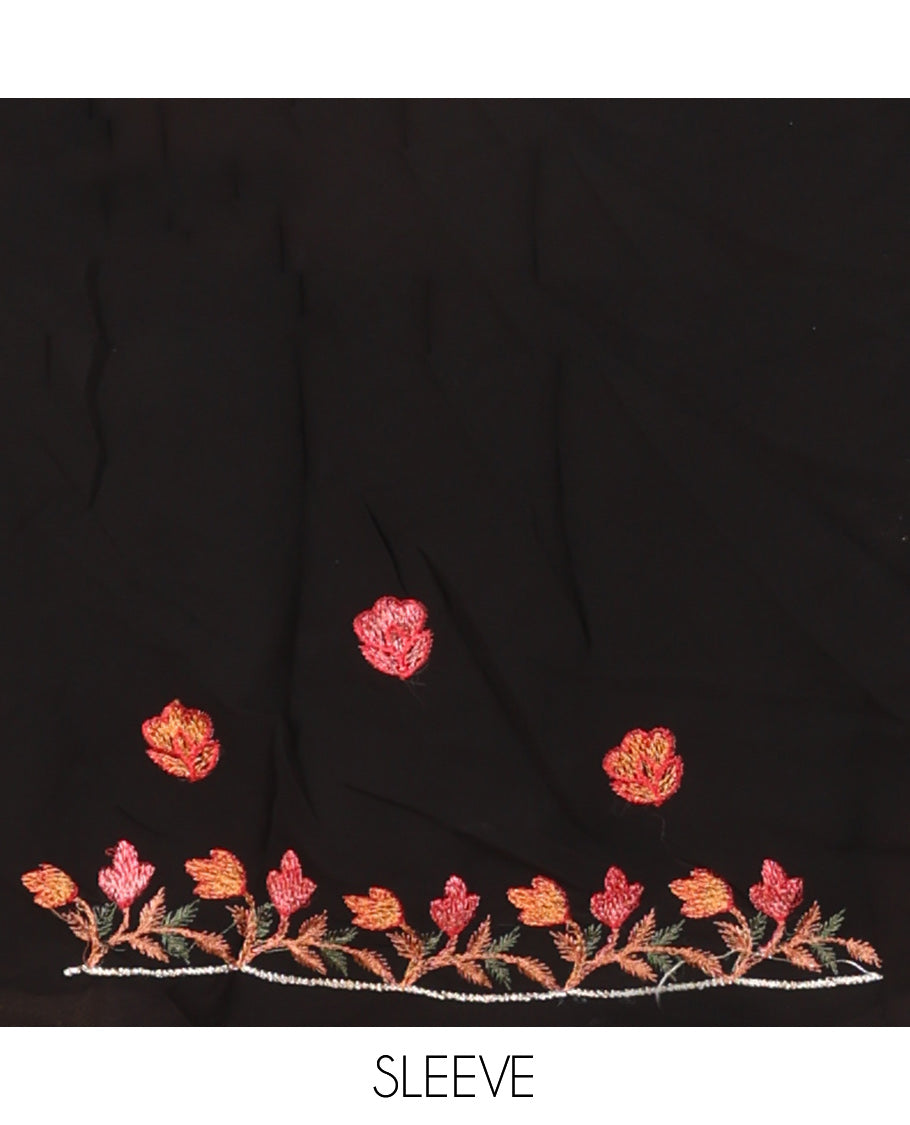 Black Georgette Saree