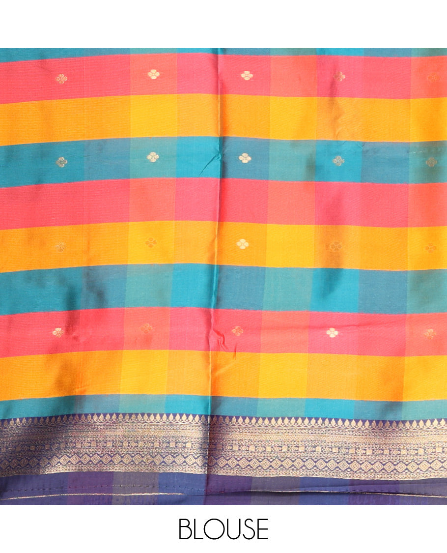 Navy Blue Fancy Softy Silk Saree