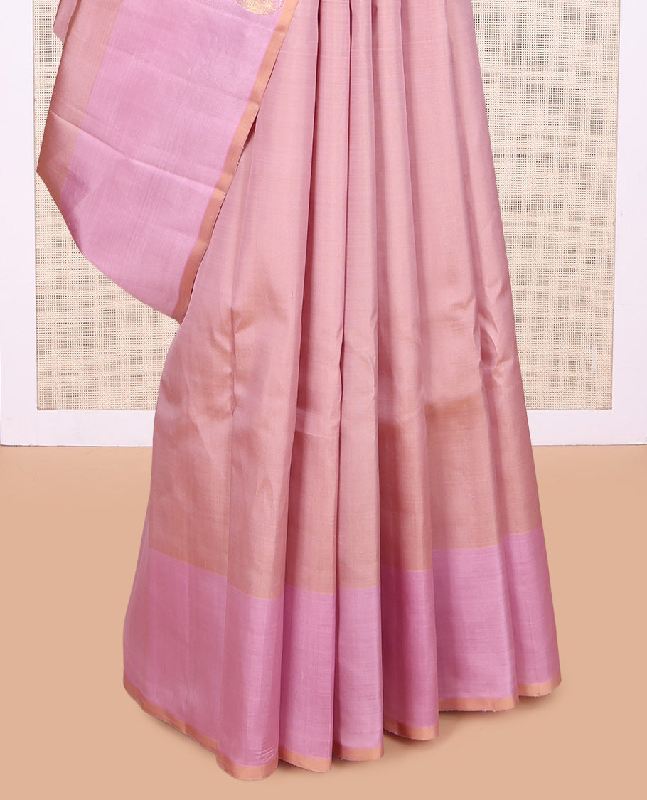 Pale Pink Kanchipuram Silk Saree