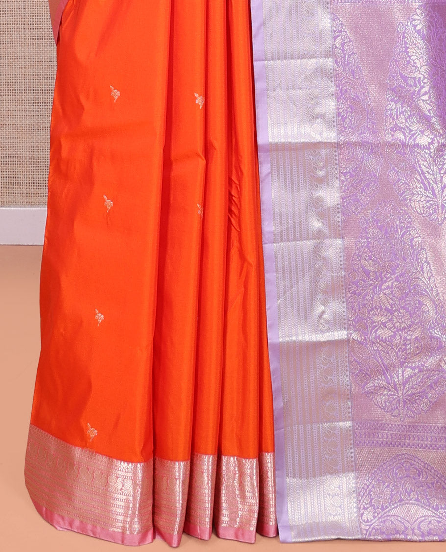 Orange Budget Silk Saree
