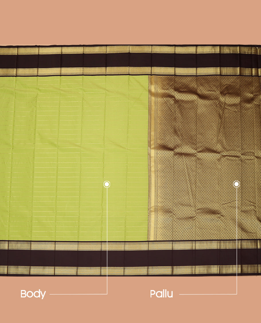 Parrot Green Budget Silk Saree