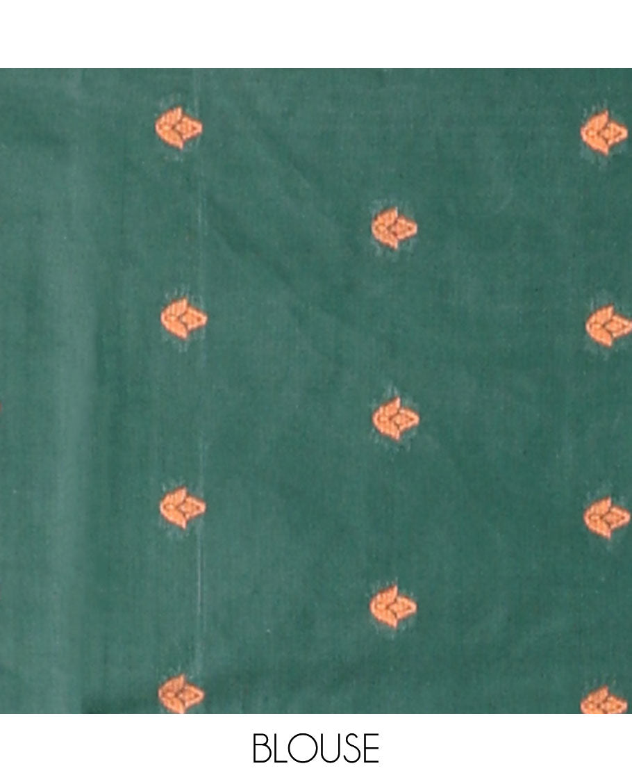 Mustard elite silk saree with thread work , small temple border