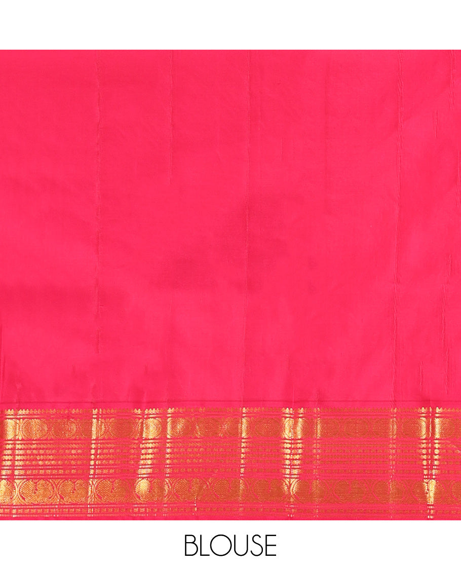Yellow Kanchipuram Bridal Silk Saree