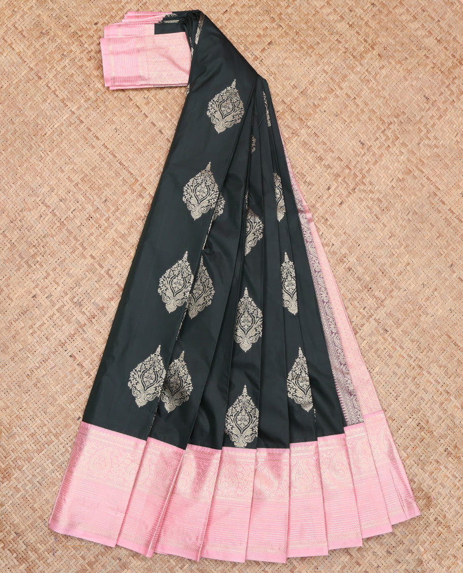 Green Zari Butta Budget Silk Saree